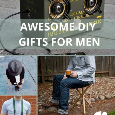 There are gift ideas for men being displayed.