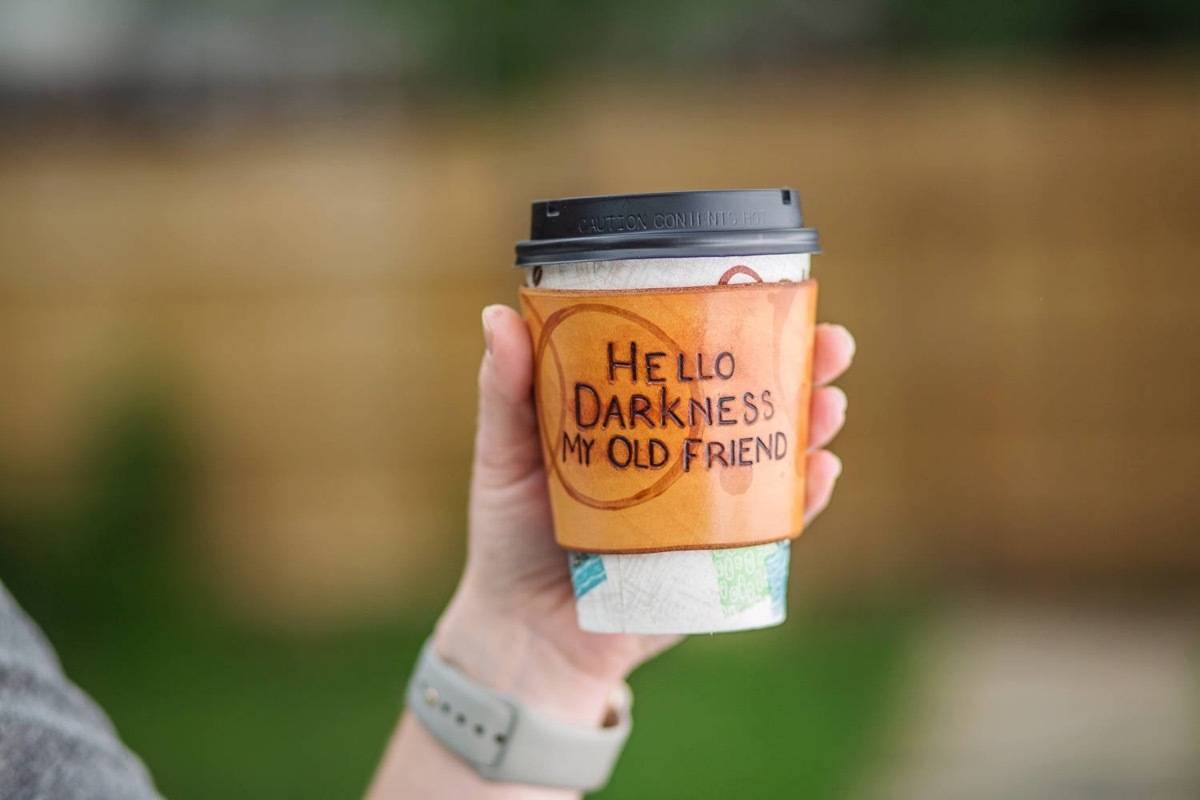 Leather coffee sleeve