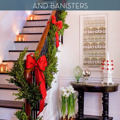 A well decorated banister for a celebration.