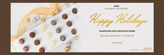 Lindt and Evite holiday invitation