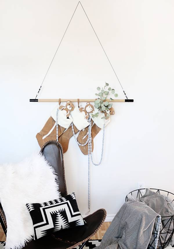 Simple Scandinavian Stocking Hanger | Hello Lidy for Curbly