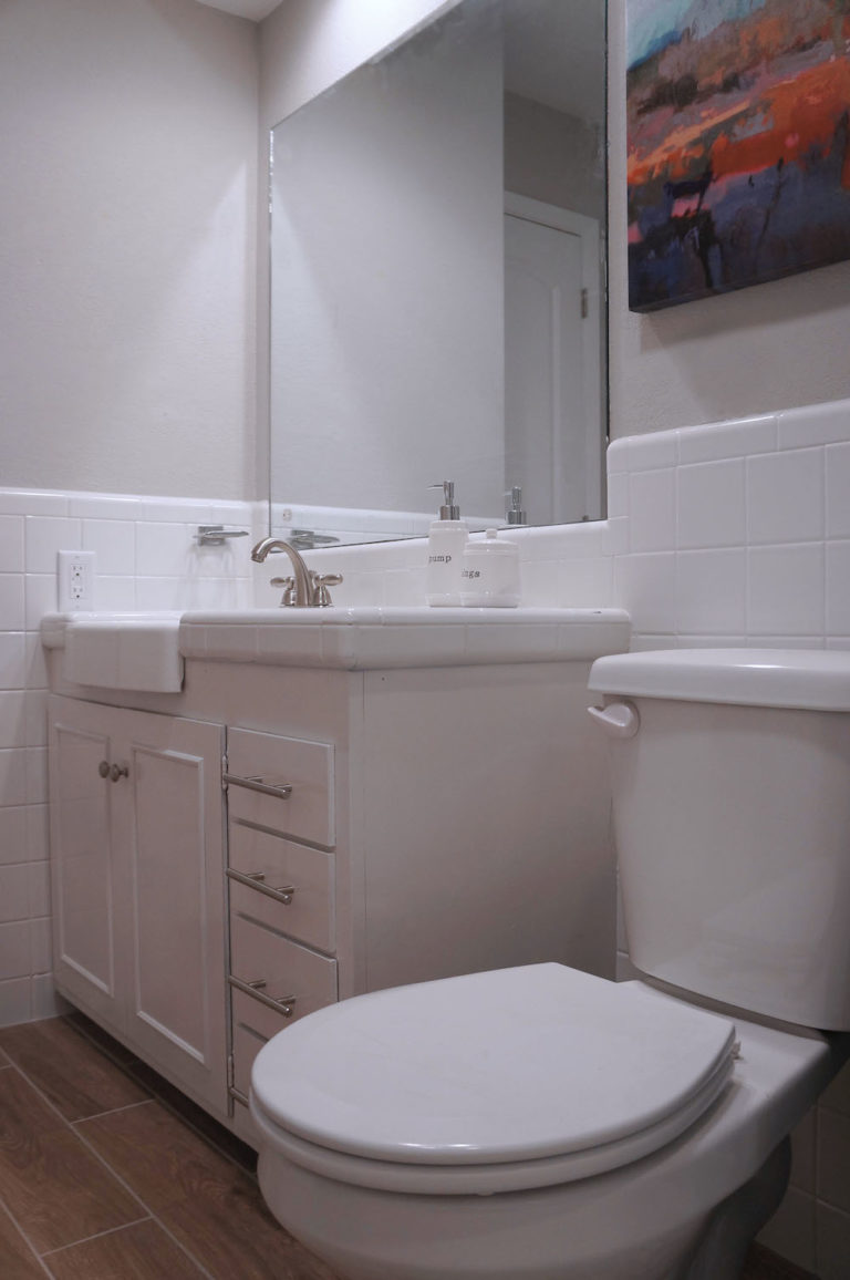 Before and After Refinished Tile Bathroom Makeover Curbly