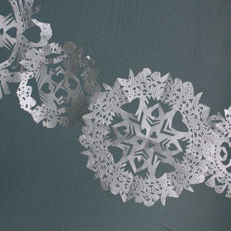 Snowflakes using paper.