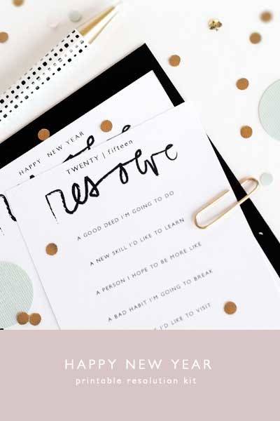 Roundup: 10 of Our Favorite Printable New Year's Resolutions