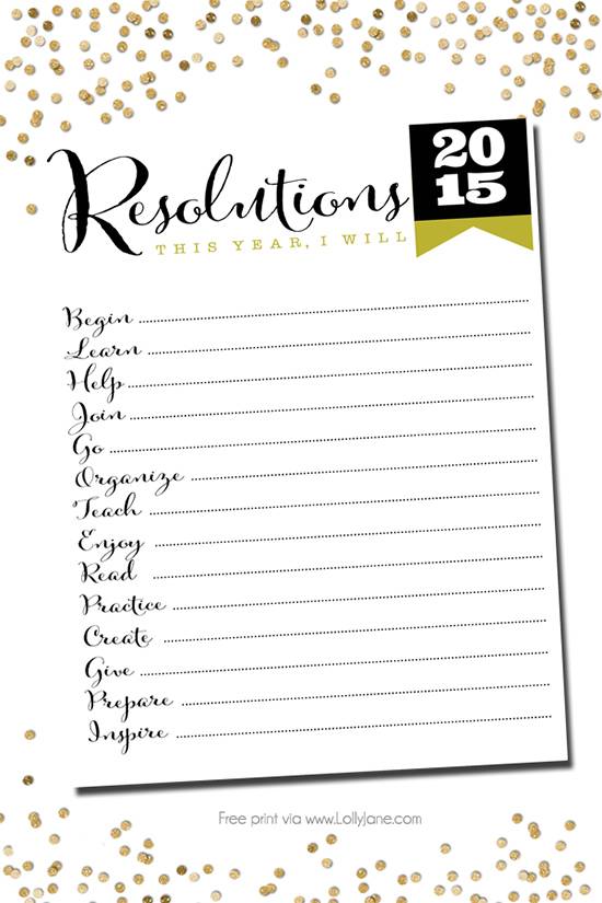 Roundup: 10 of Our Favorite Printable New Year's Resolutions