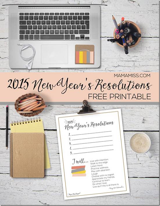 Roundup: 10 of Our Favorite Printable New Year's Resolutions
