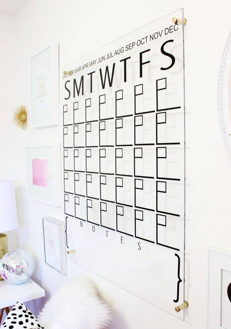 A calendar is marking the days on the wall.