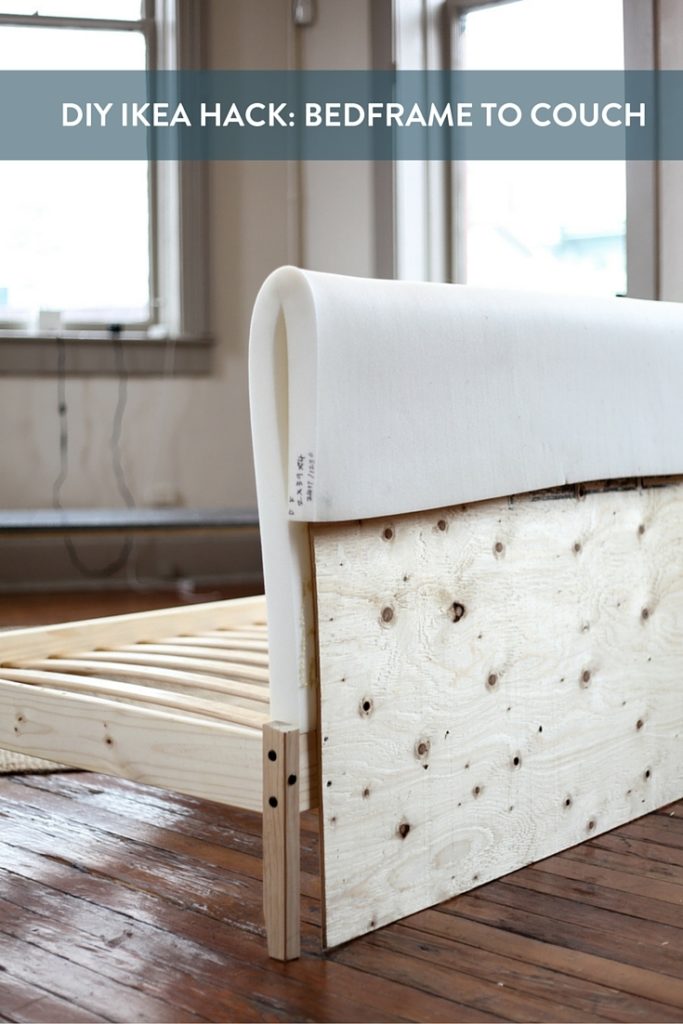 IKEA Hack Turning a FJELLSE Bedframe into a Couch Curbly