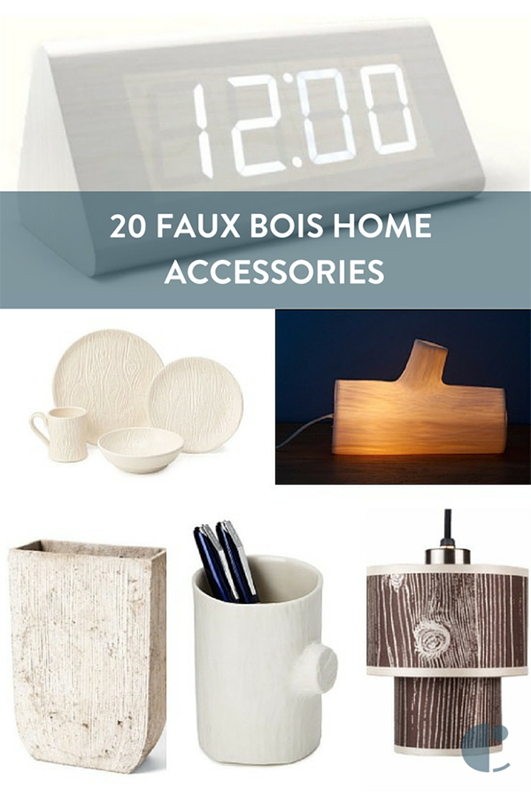 White faux bois lamp - Wayfair for $119