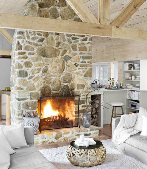 Natural Stone Fireplace
