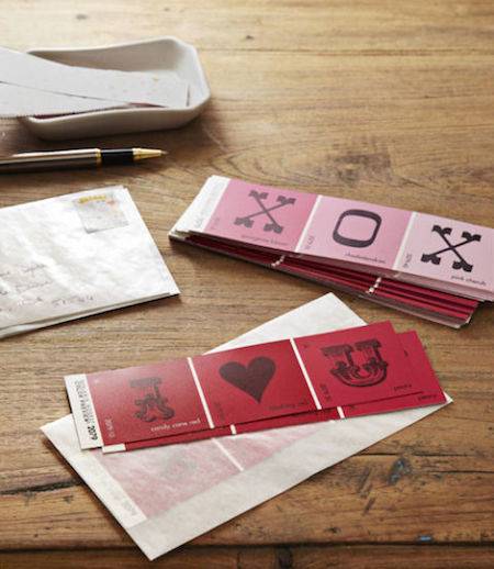 Paint Chip Valentine's from Country Living