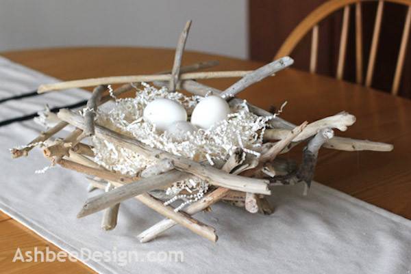 Driftwood nest centerpiece/basket