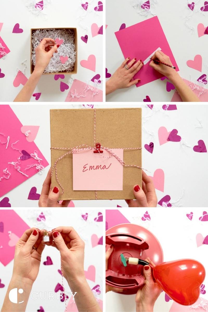 Step by step how to make a Valentine's Day floating message box