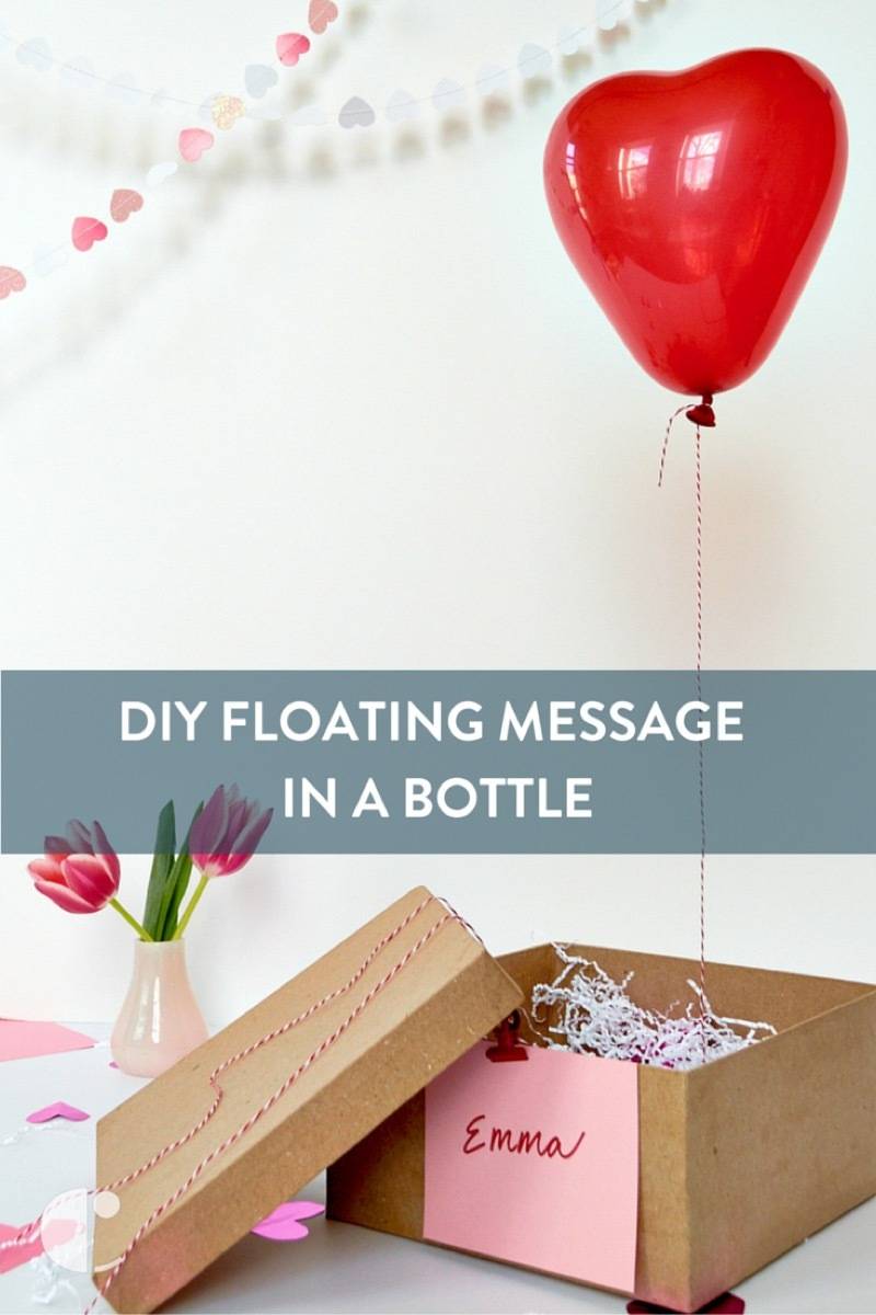 A DIY floating message in a box for Valentine's Day