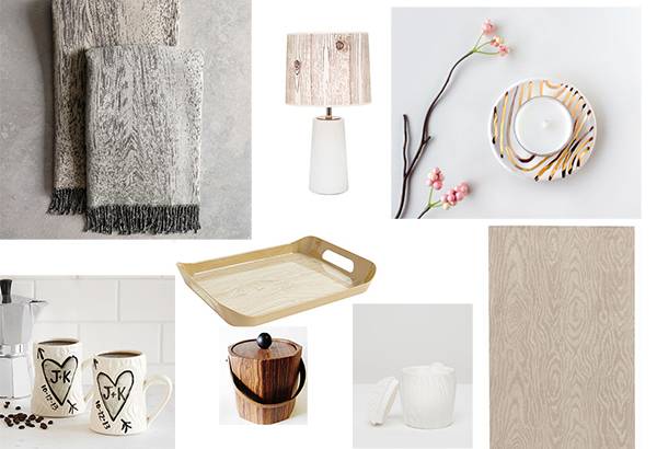 20 home accessories with a faux bois finish