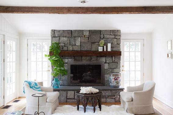 Natural Stone Fireplace