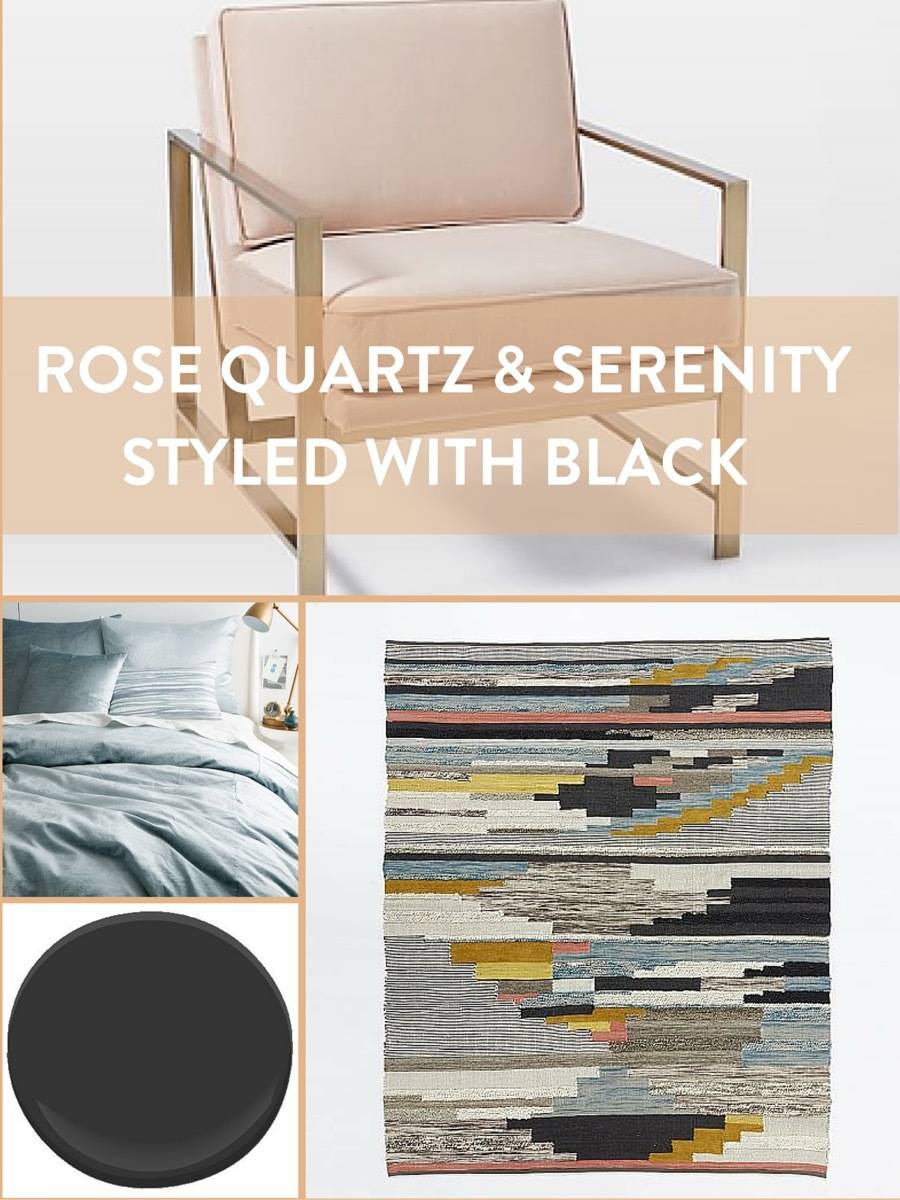 Rose Quartz and Serenity Styled with Black