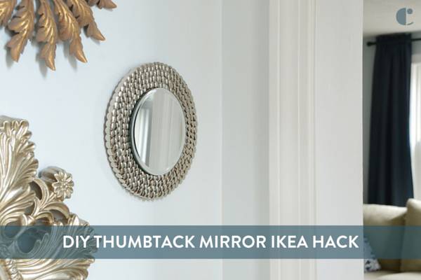 Thumb Tack Mirror IKEA Hack