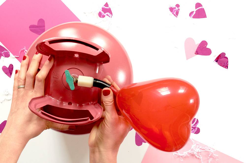 Fill the balloon with helium