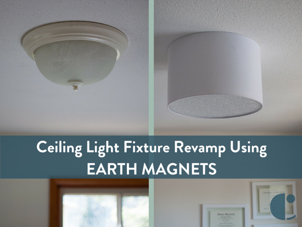 Magnetic light fixture shade Pinterest pic
