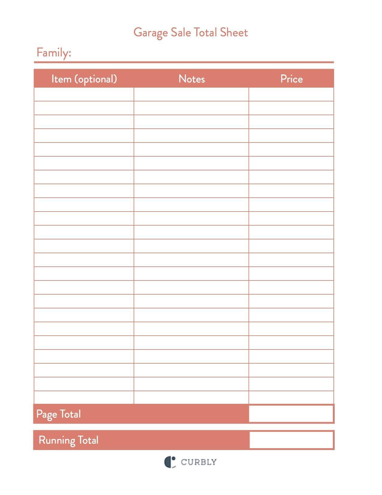 Printables To Help You Pull Off An Organized Multi-Family Garage Sale