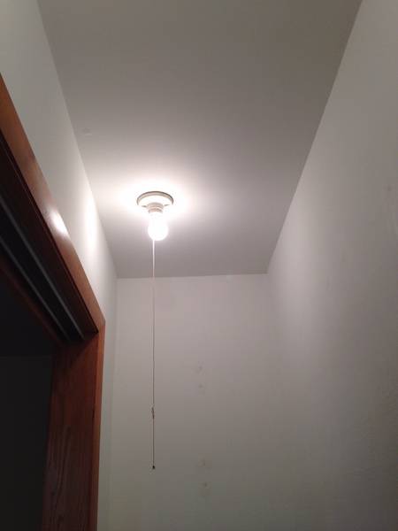 bare bulbs in closet