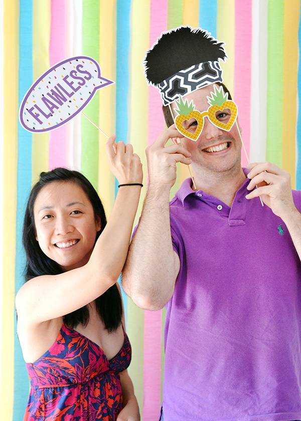 Printable photo booth props