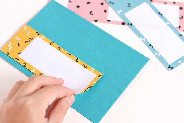 Printable Patterned Envelope Address Labels
