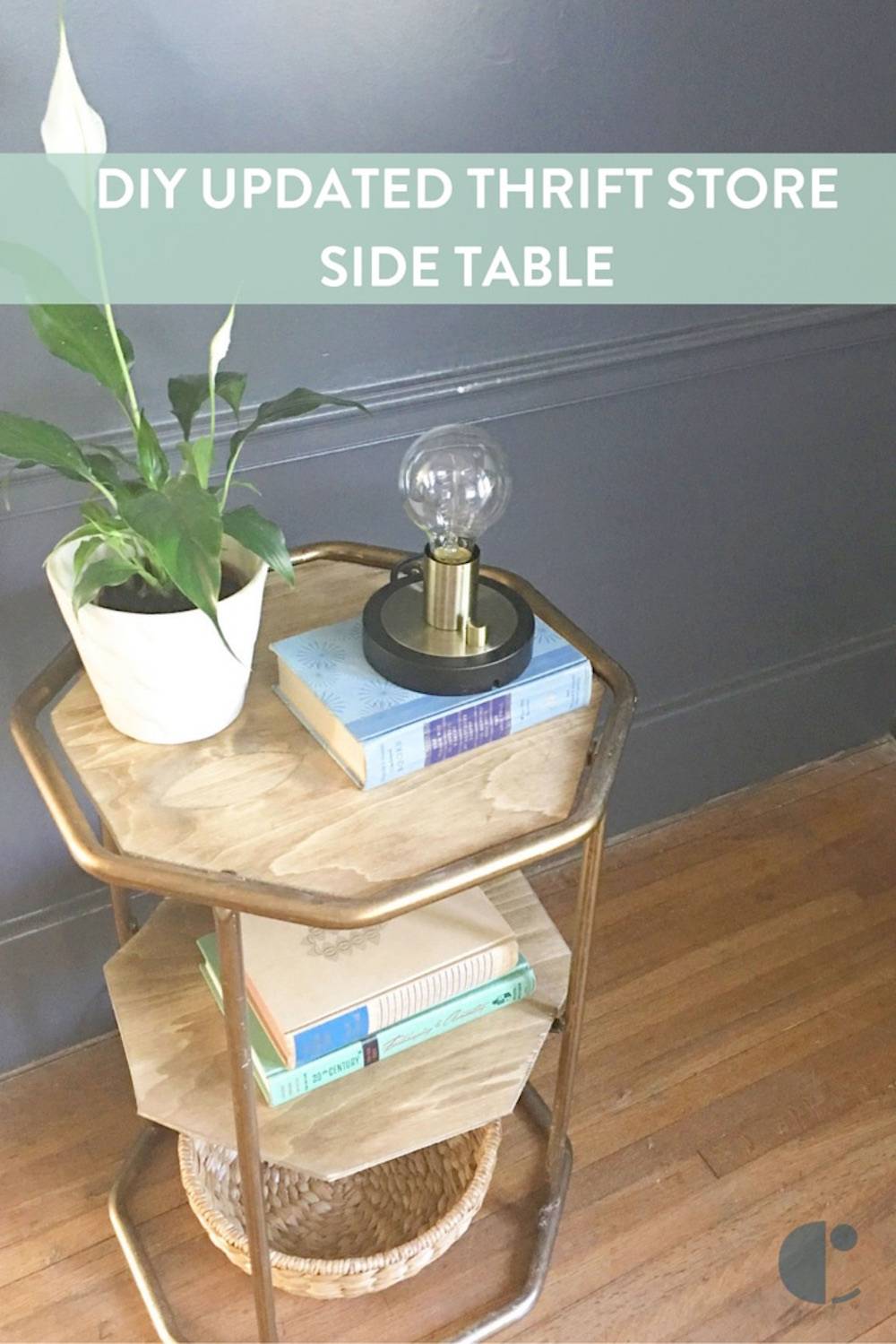 DIY Updated Thrift Store Side Table Pinnable Image