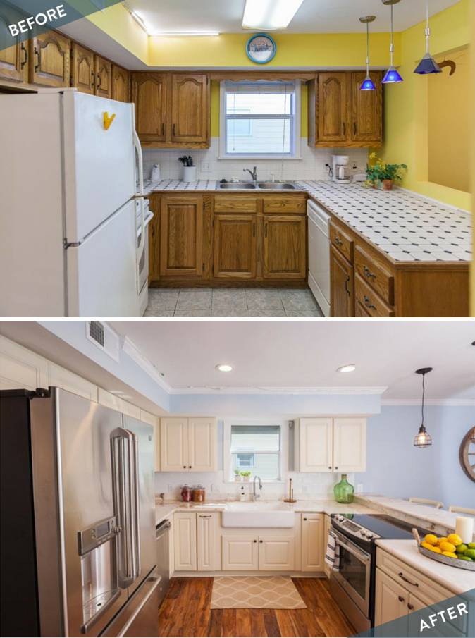 Before and After: A Bright Beach House Kitchen Makeover