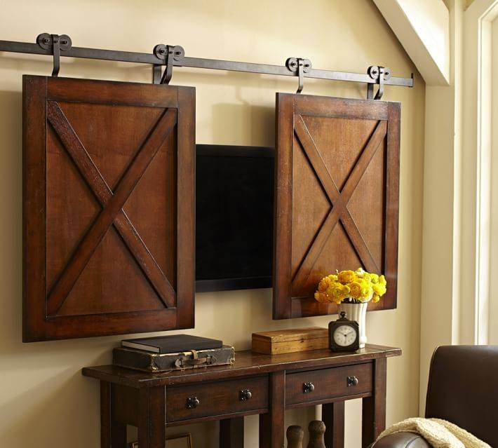 clever ideas for hidden wall mounted televisions