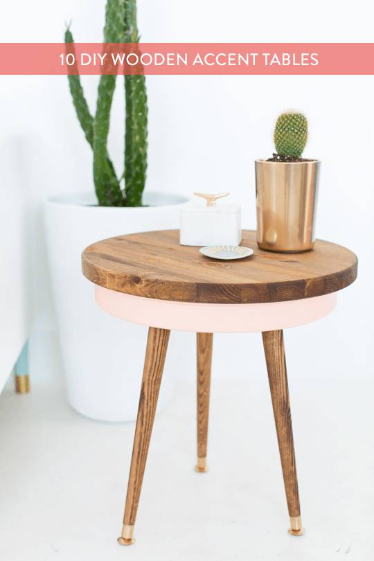 Roundup: 10 Gorgeous DIY Wooden Accent Tables