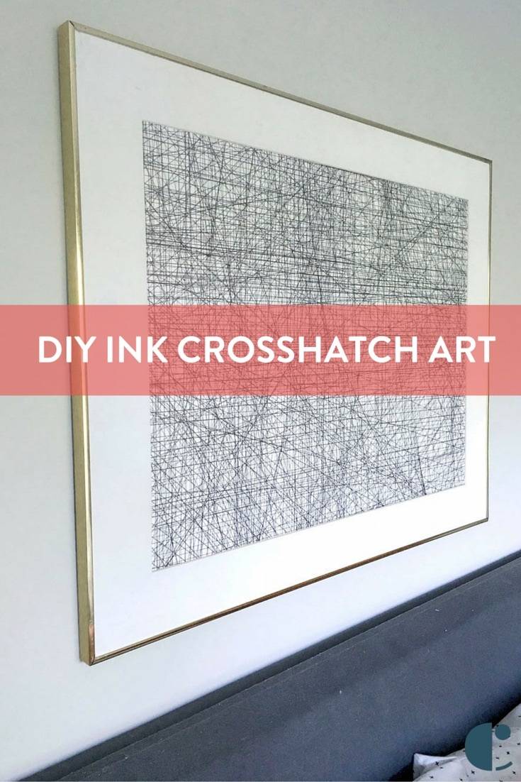 DIY Ink Crosshatch Art