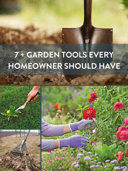 Garden tools Pinterest image