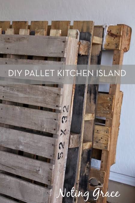 wood pallet projects: used for DIY kitchen island