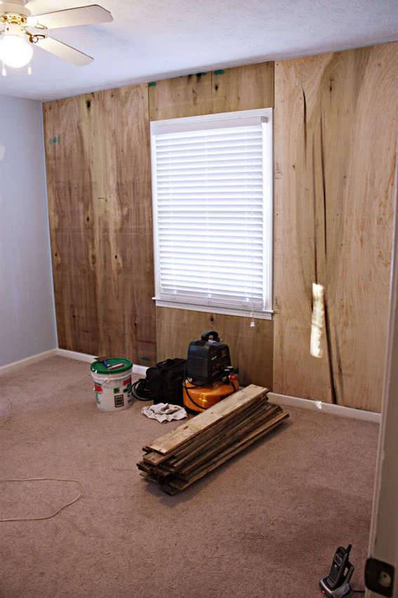 nursery wall paneling with wood pallets