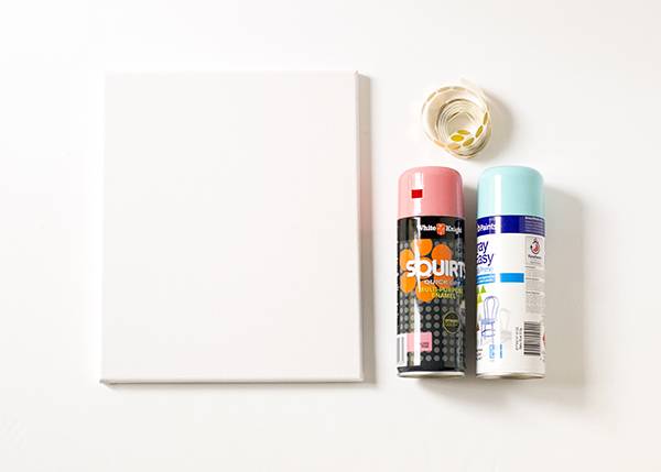 Materials needed for ombre wall art project