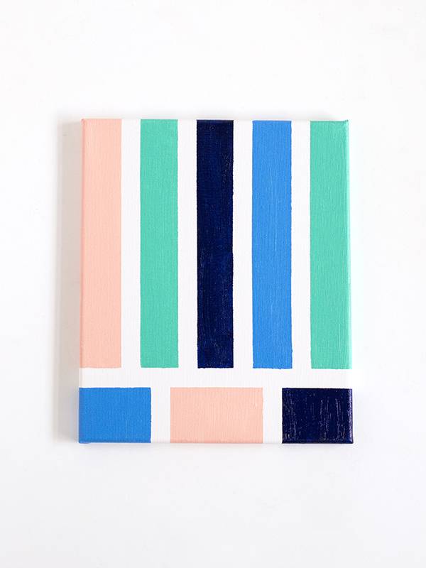 Colour block wall art DIY