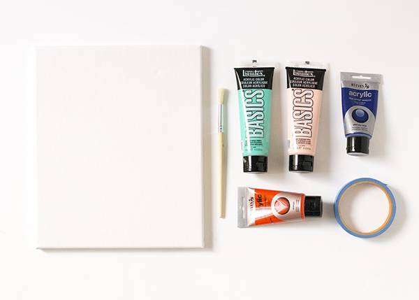Materials needed for colour block wall art