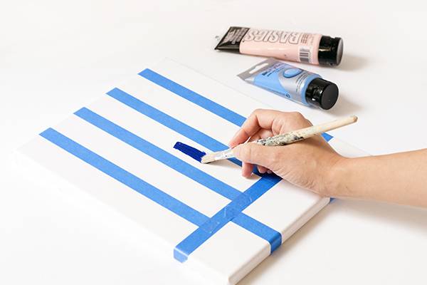 Colour block wall art step 2