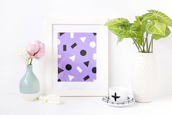 Geometric shapes wall art