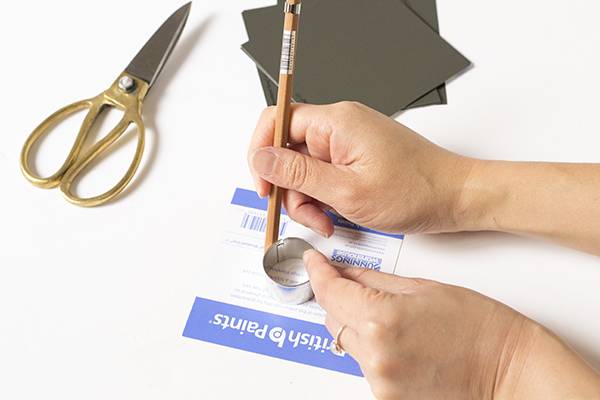 Geometric shapes wall art step 1