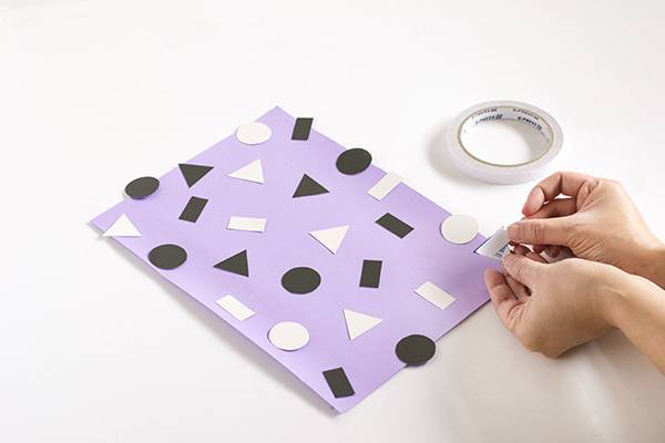 Geometric shapes wall art step 4