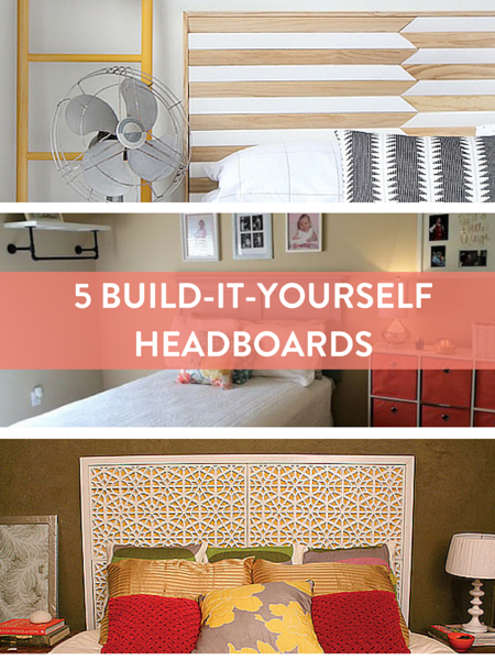 5 DIY headboards Pinterest image