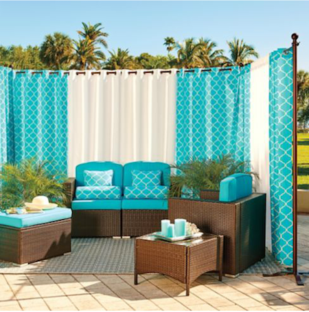 free-standing outdoor curtains 