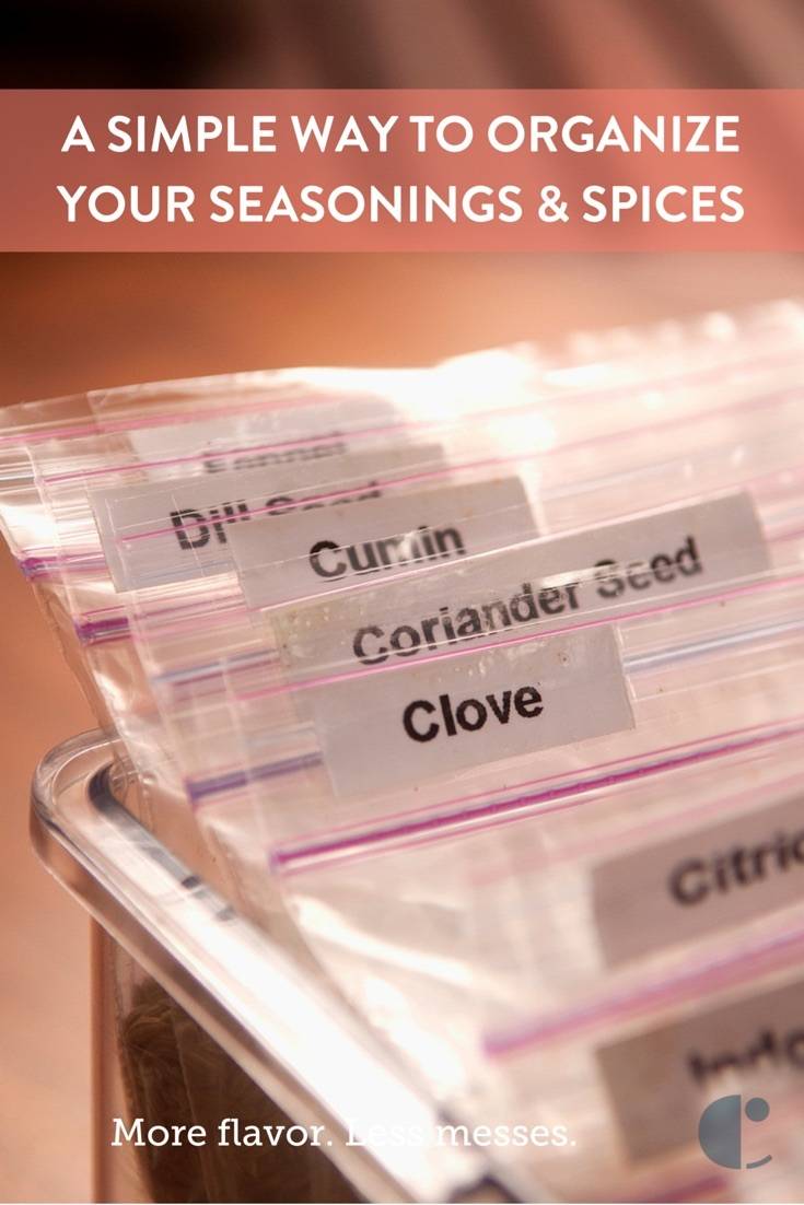 A simple way to organize your seasonings and spices