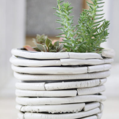 DIY Bone Vase using Air Dry Clay