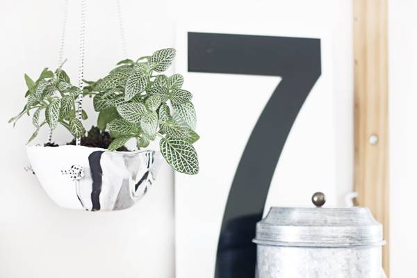 DIY Hanging Clay Planter