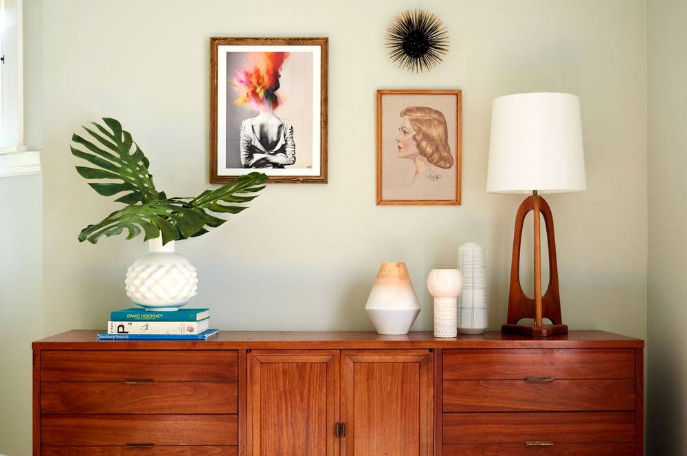A mid-century modern styled credenza