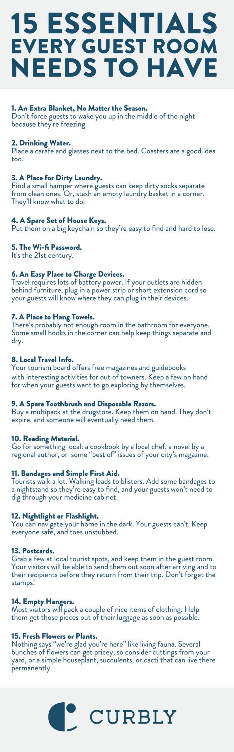 15 things every guest bedroom simply must have.